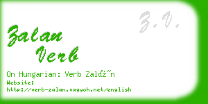 zalan verb business card